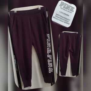 Victoria's Secret PINK Maroon Sweatpant Joggers Size Lg